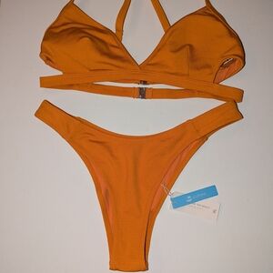 Cupshe Bold Orange Bikini Set